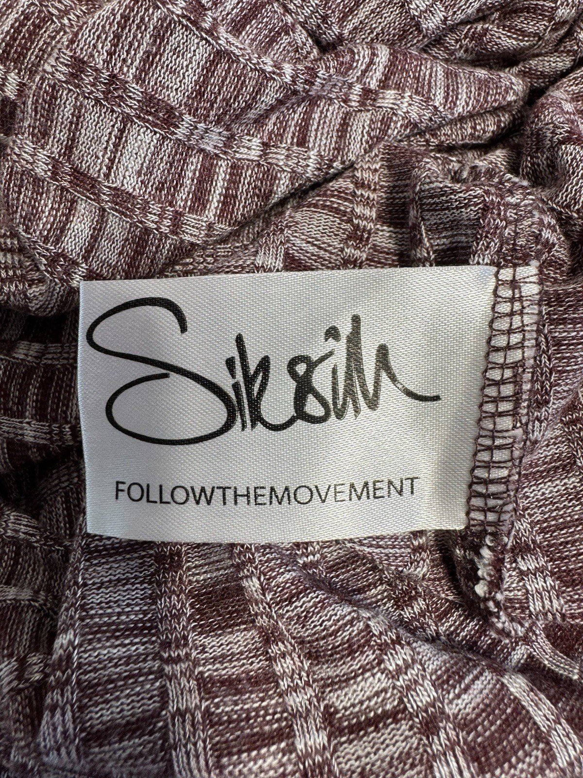 Siksilk Rib Long Sleeve Top Size S