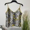 Snakeskin Strappy Cami Top Size 14