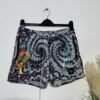 Tie Dye Graphic Mesh Lined Swim Shorts Size M